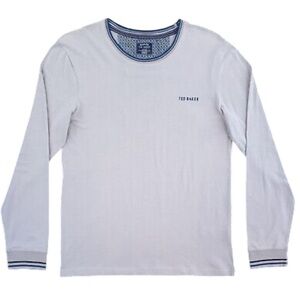 Ted Baker London Lounge Shirt Long Sleeve Comfort Soft Tee Dressed to Chill Lrg
